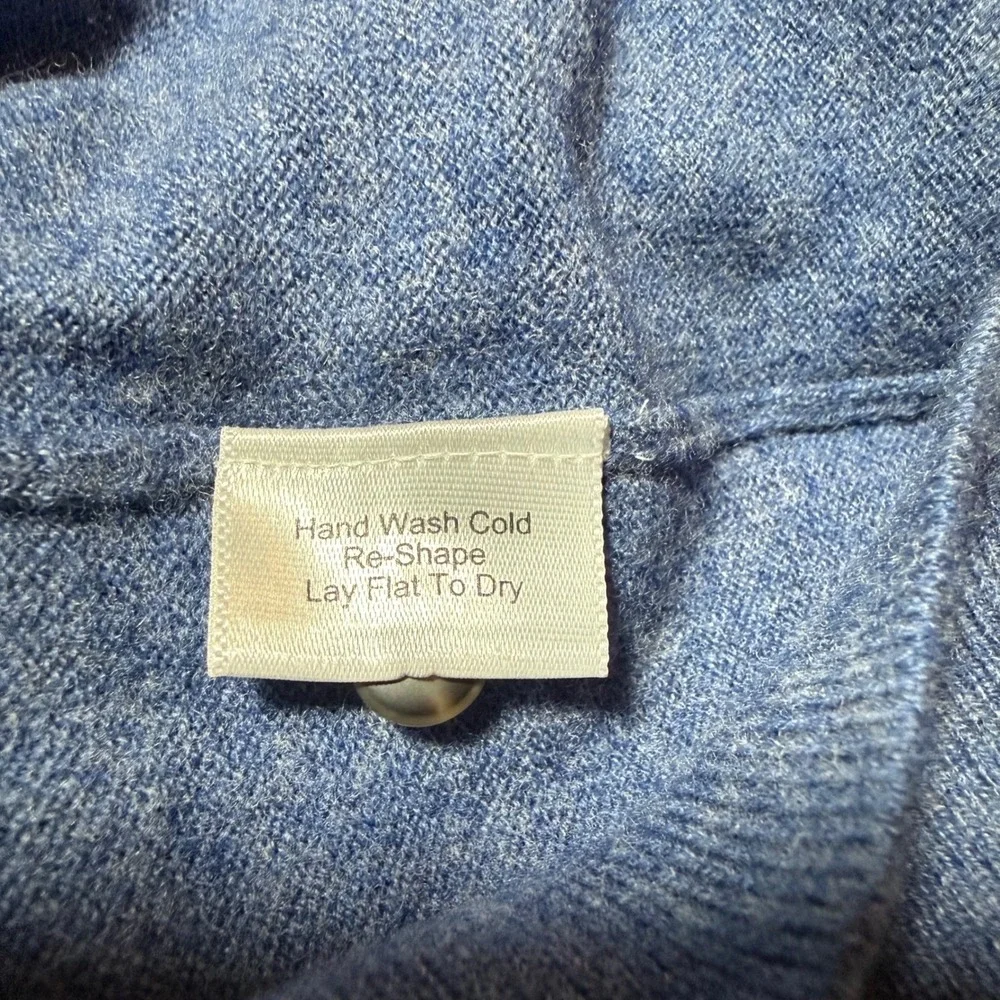 Jos. A. Bank Reserve Sweater Mens XL Blue Wool‎ Blend Polo Collar Pocket J036367